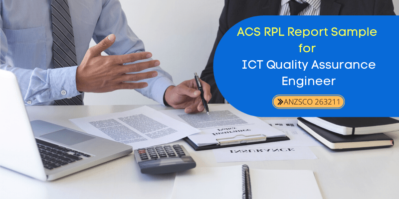 acs rpl report sample for ict quality assurance engineer