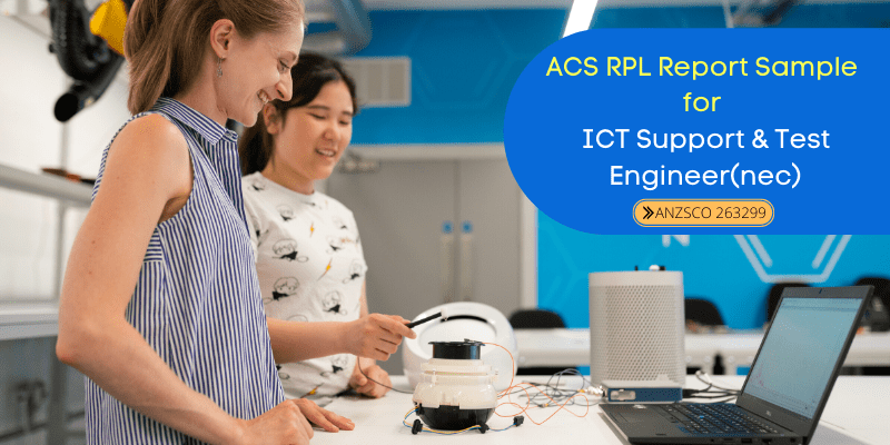 acs rpl report sample for ict support and test engineer nec
