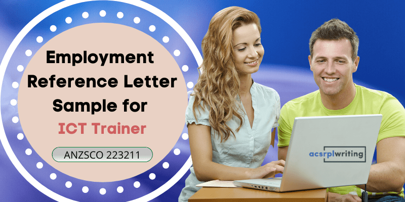 employment reference letter sample for ict trainer