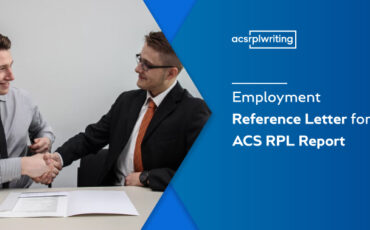 Employment Reference Letter for ACS RPL Report