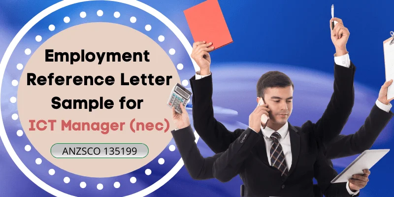 employment reference letter sample for ICT manager
